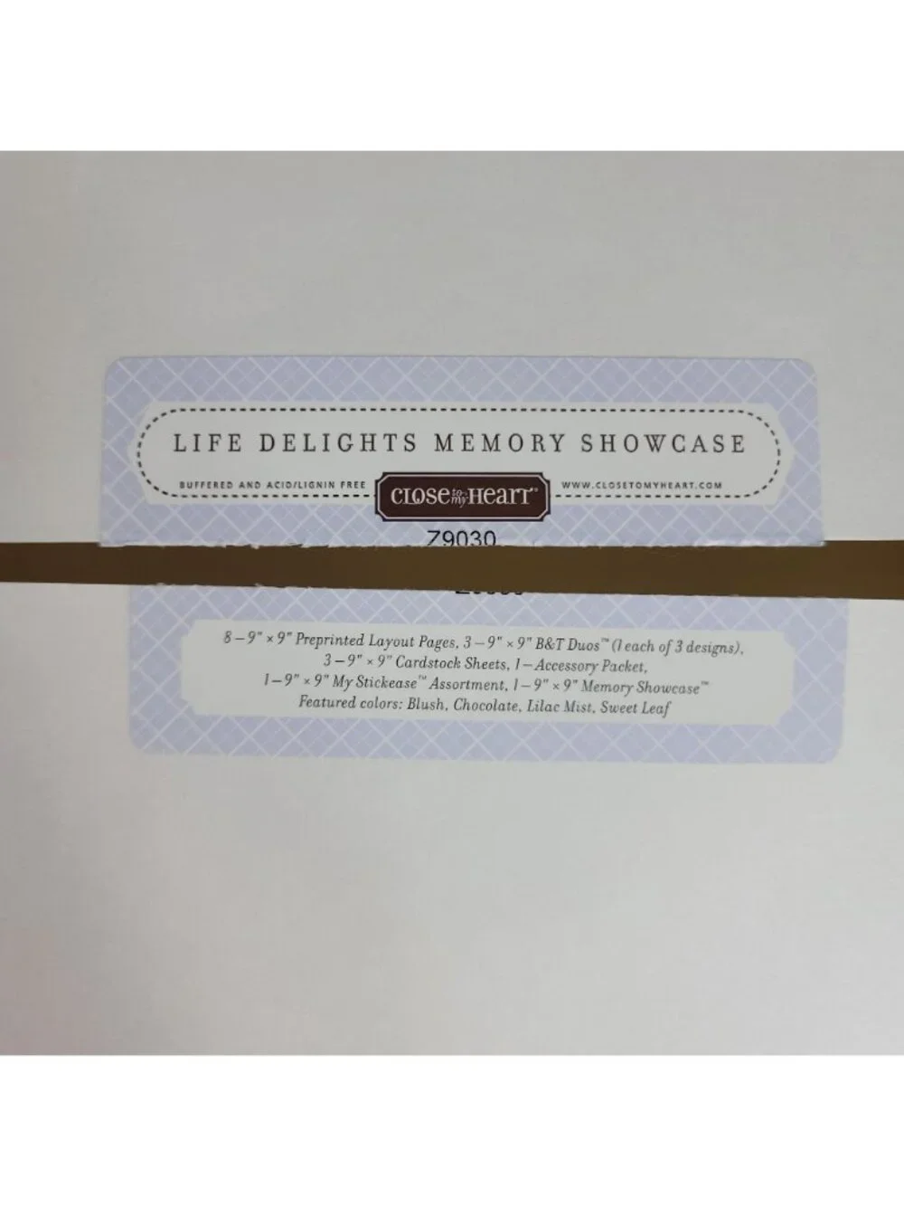 Close to My Heart Life Delights Memory Showcase Scrapbook Kit 2007 Z9030 NEW